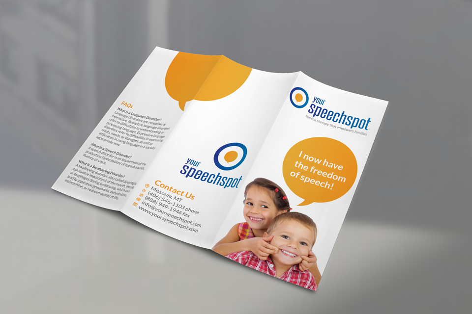 speech therapy child care logo corporate branding print design  clinic Kids Psychology Education