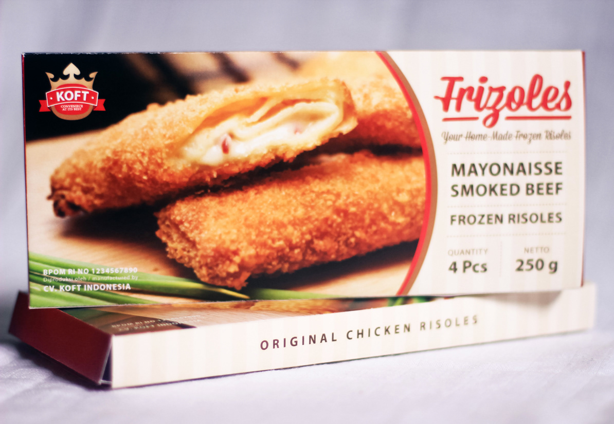 Food Packaging FrozenFoods indonesia surabaya red Risoles Frizoles Food product cream