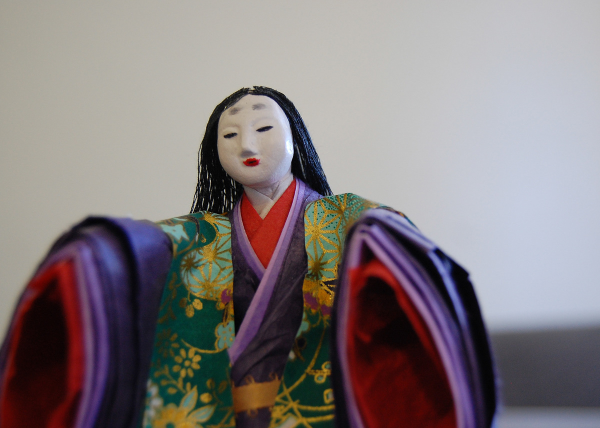Heian Japan kimono paper doll model history