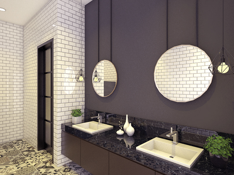 design toilet interior design  Render architecture modern 3D vray visualization archviz