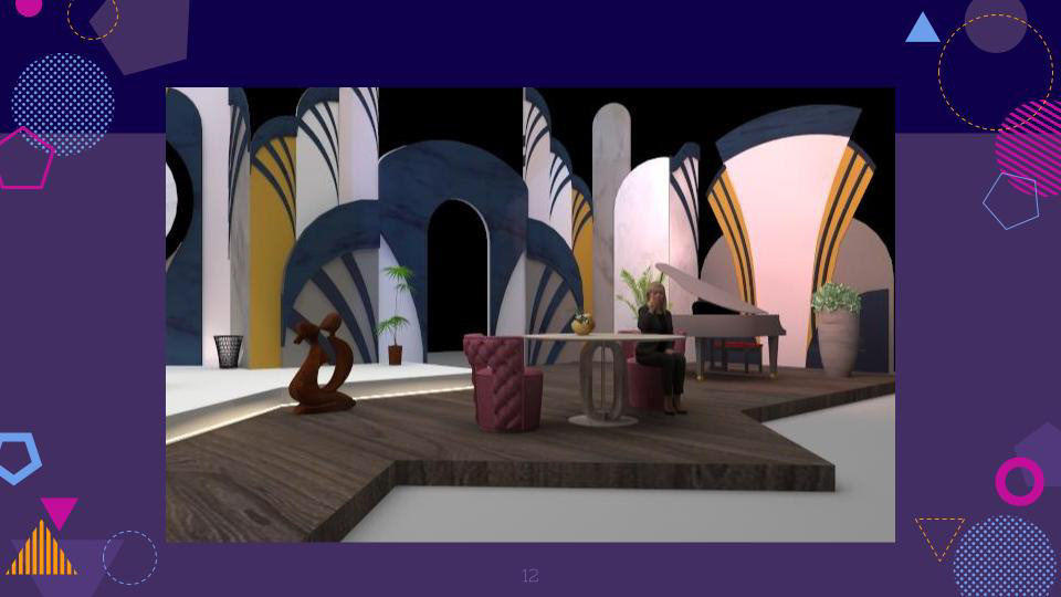 talk show design tv Show vray 3D interior design  Program studio set