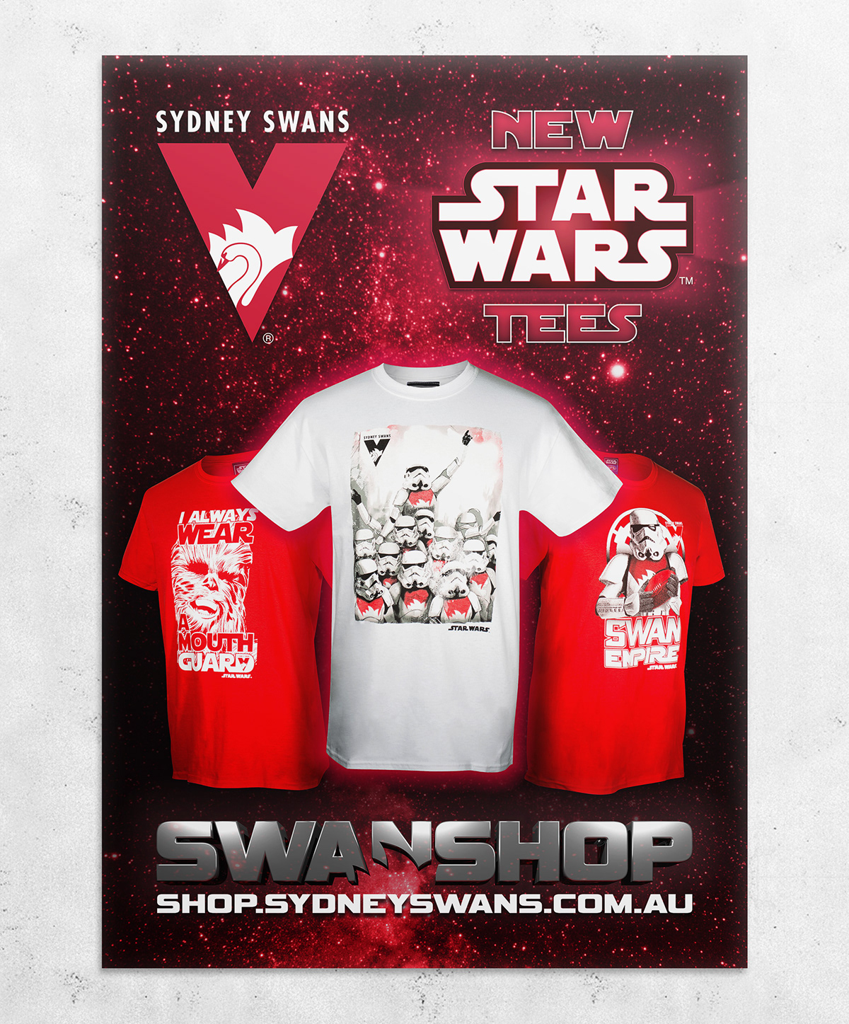Sydney Swans poster scoreboard star wars
