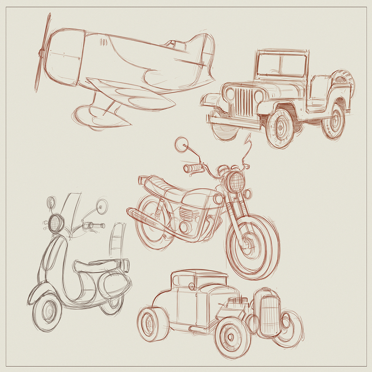 Image may contain: drawing, sketch and land vehicle