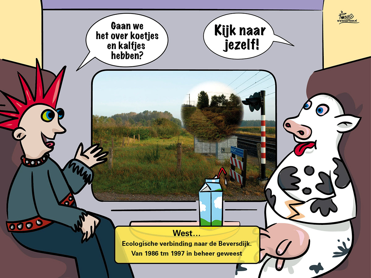Venel natuurbeheer schaapsdijk IVN weert niederer cartoon trein spoor