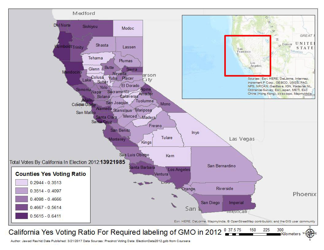ArcGIS GIS Mapping voting GMO geoprocessing