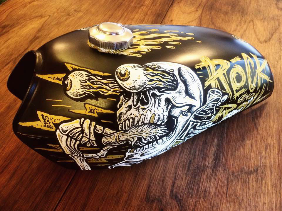 lettering rock Rock And Roll motorcycle Custom skull snake dibujo artist customized