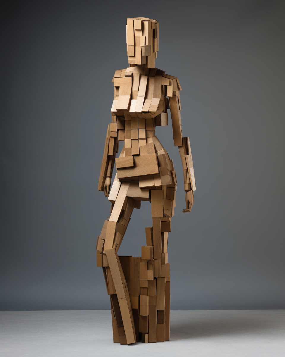 ai sculpture wood 3D