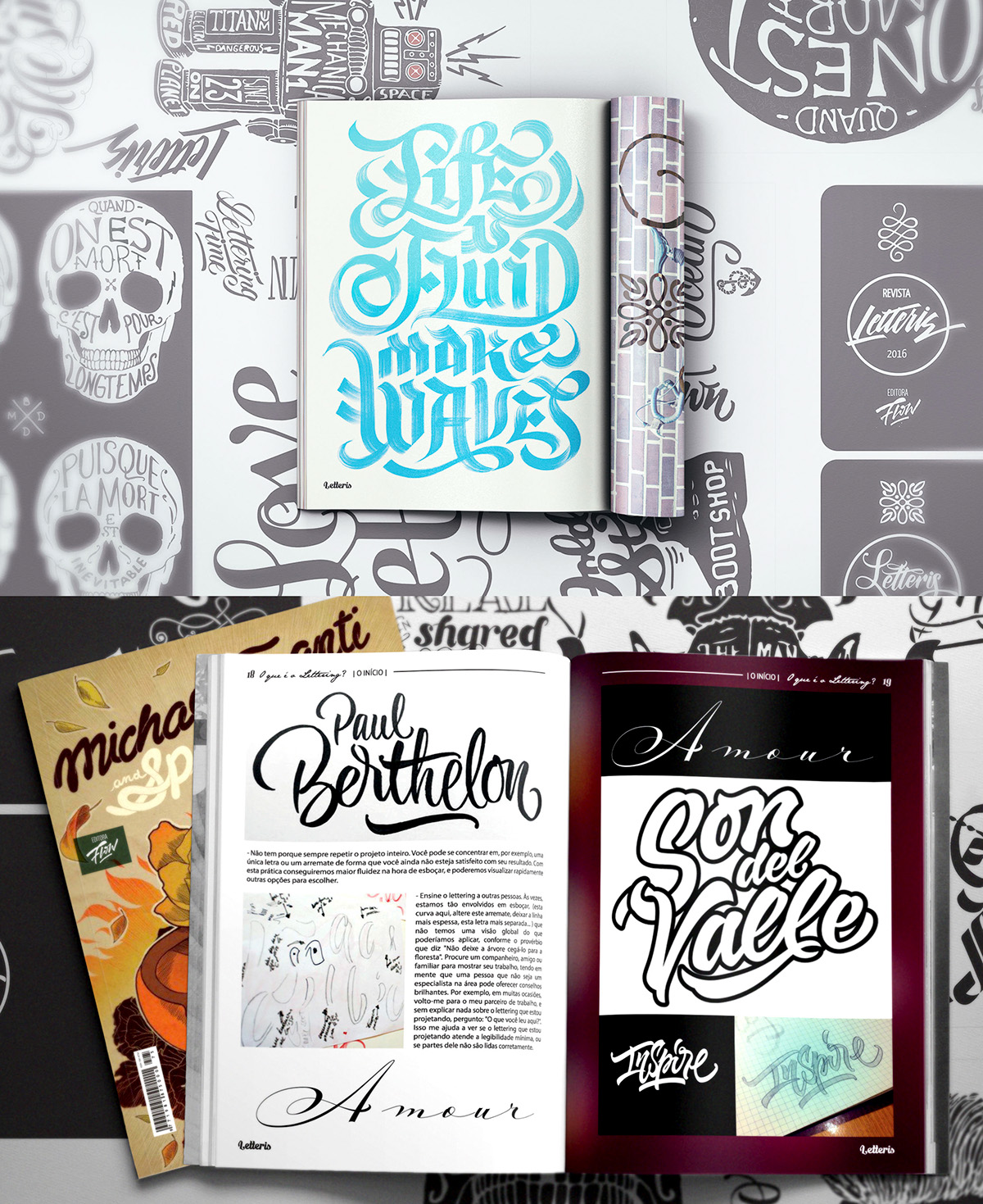 editoral design lettering box GIZ notebook Illustrator magazine photoshop