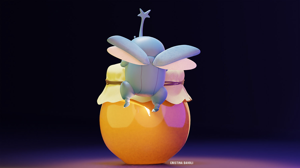 3D blender characterdesign digitalart heracross honey honeyjar Pokemon Render videogame