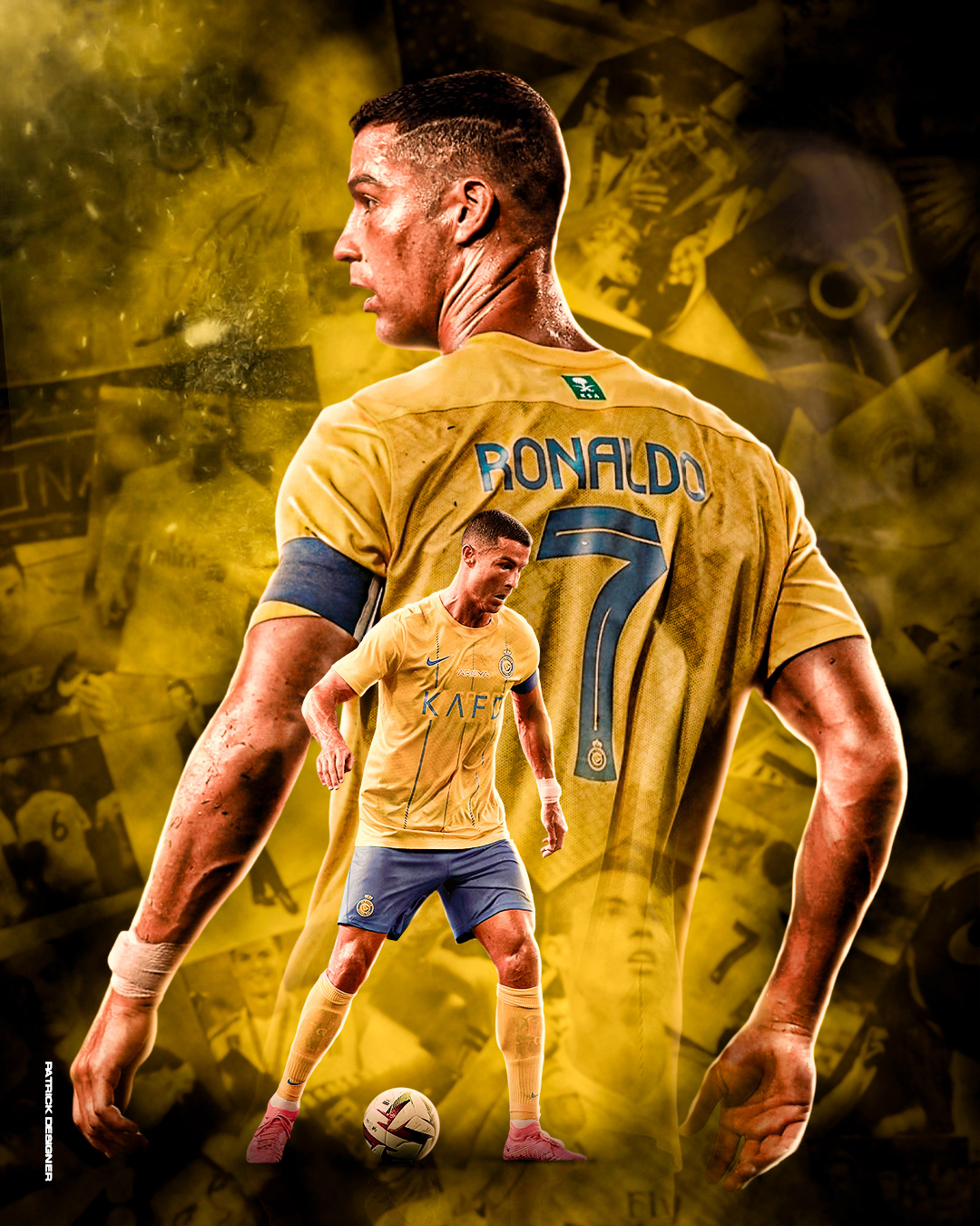 Alnassr CR7 cristiano ronaldo football matchday design design gráfico designer photoshop Brasil
