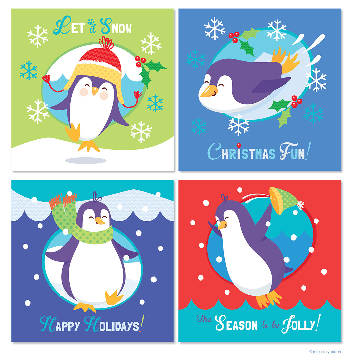 greeting cards Vector Illustration children's characters Wrapping paper Character design  christmas design Seasonal Artwork cute characters