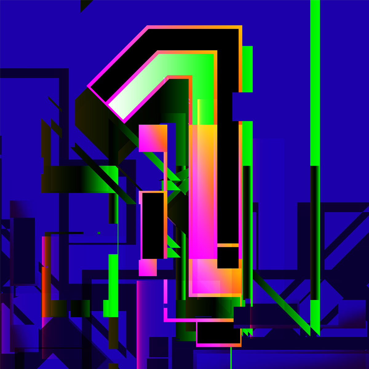 36 days 36daysoftype alphabet challenge digital letters neon tech type typography  