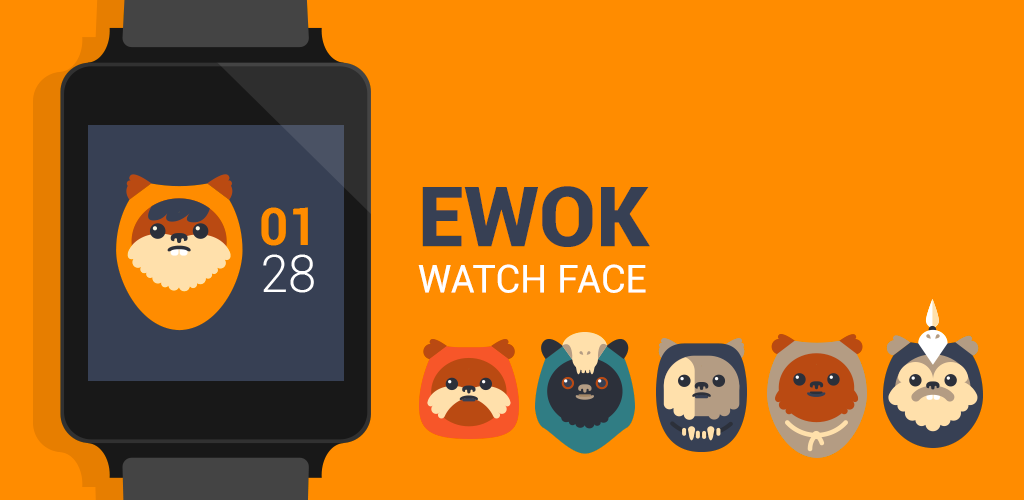 Starwars Ewoks wicket Android Wear watch design