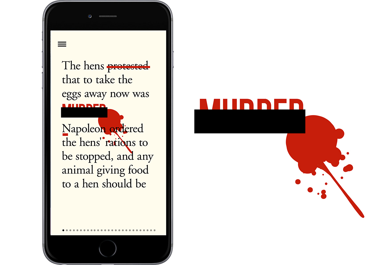Animal Farm istd typography   app design banned communism Censorship constructivism El Lissitzky