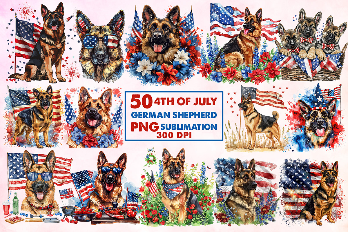 4th of July german shepherd sublimation clip art 4th of July Shirt 4th of july tshirts celebration shirts Independence day shirts usa 4th of july usa flag