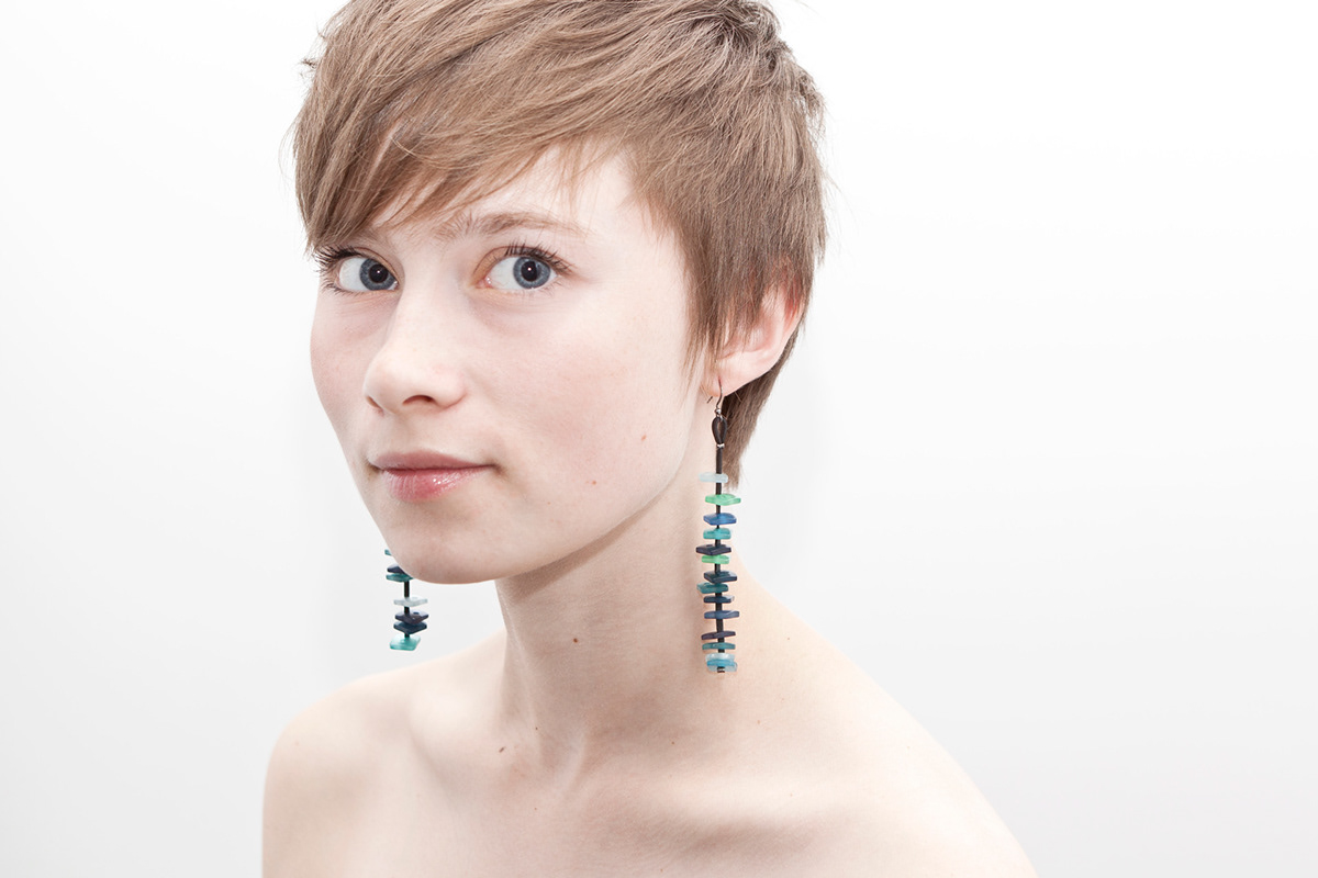 jewelry model photo earings collar skin pale beauty