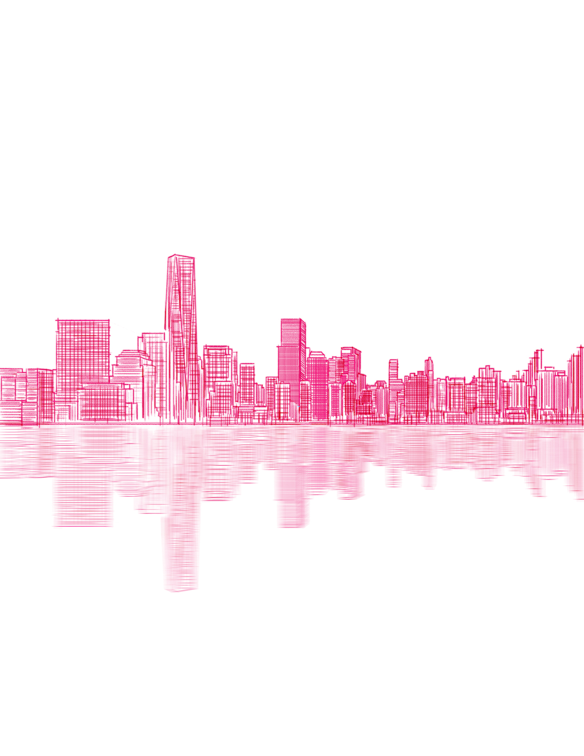 new york landscape I heart NY pink new york
