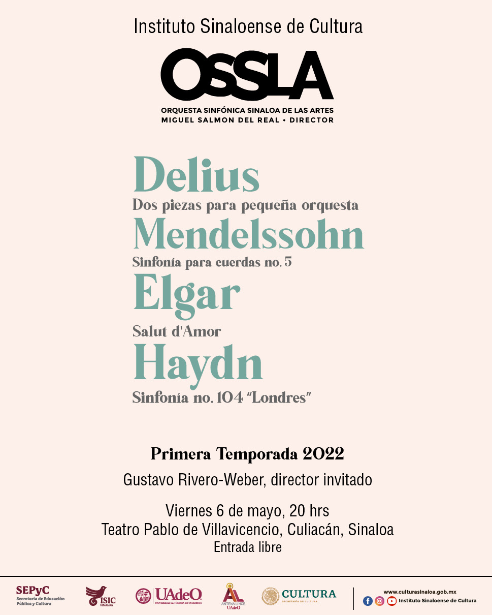 Culiacan diseño gráfico hydn Mendelssohn MIGUELSALMONDELREAL orchestra OrquestaSinfónica OSSLA puccini symphony