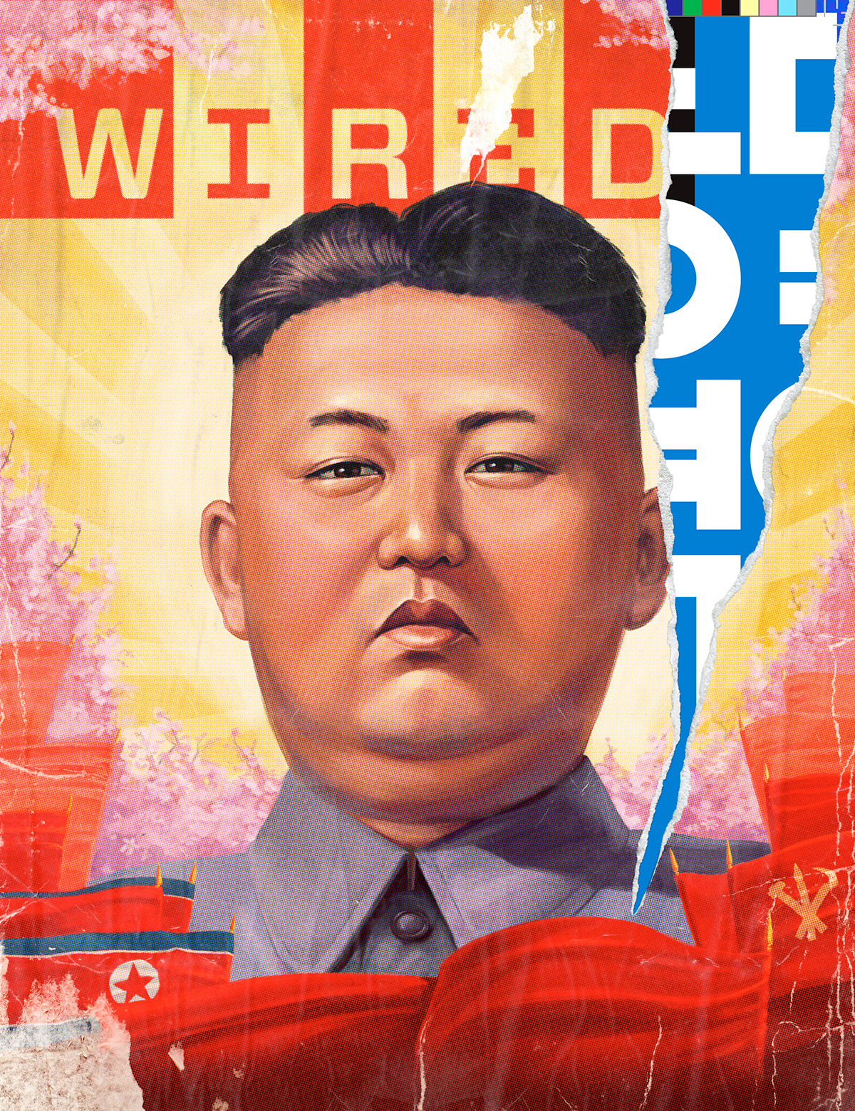 Wired north korea Tyrant regime freedom revolution Propaganda Distress poster publishing   magazine Kim jong un american piracy