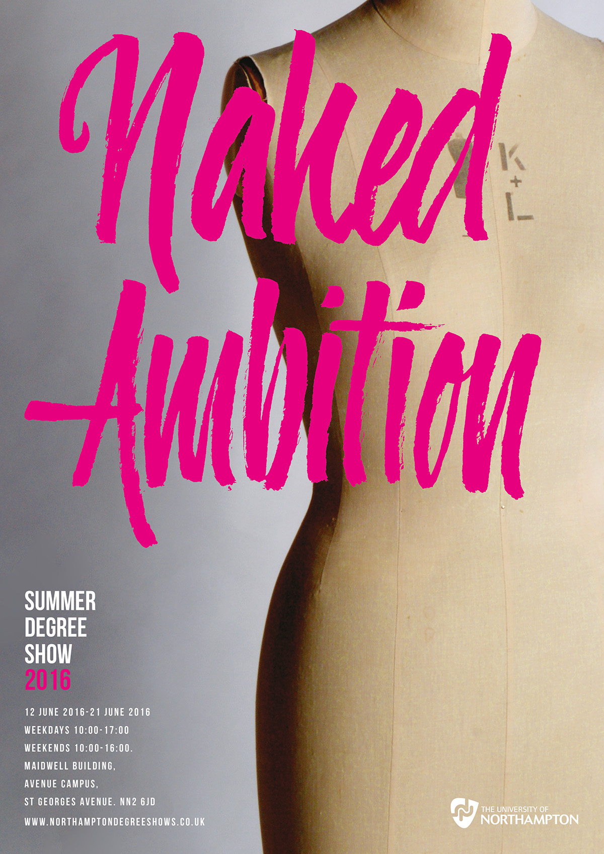 degree show Naked Ambition watch this space