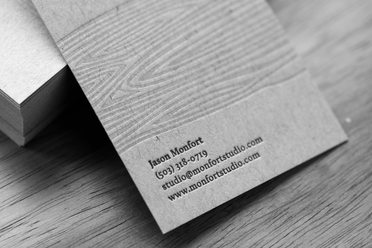 letterpress business card identity