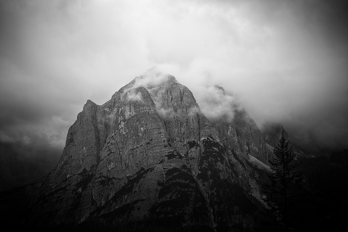 Nature Landscape Photography  black and white monochrome italie dolomites Italy montagnes Montains