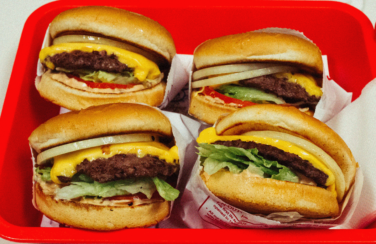 burger red Food  bird minimal clean handwritten Fries