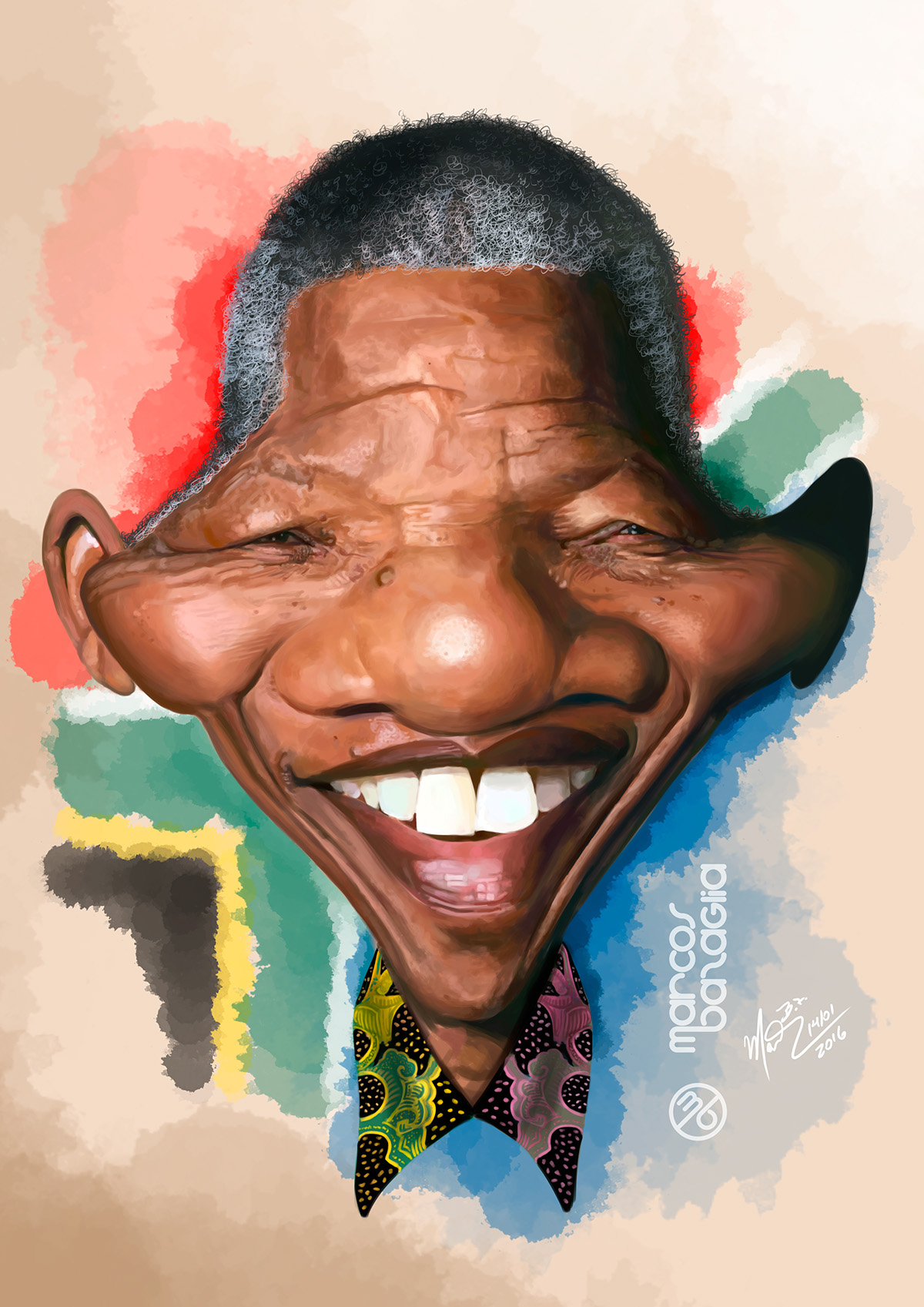 Nelson Mandela caricature  
