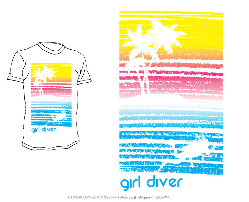 tshirts apparel girldiver scuba girldesign mandesignsforgirls CallMeForAGoodDesign