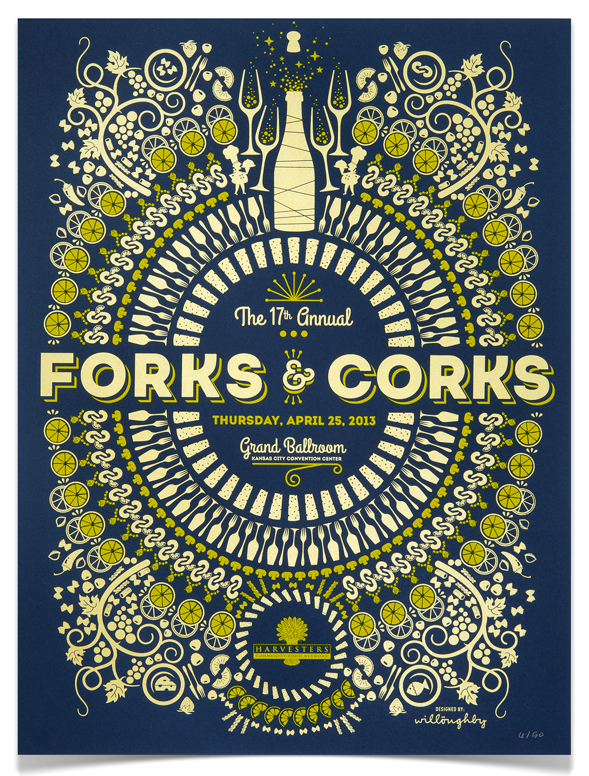 posters poster Forks & Corks Forks and Corks harvesters Event Event Branding