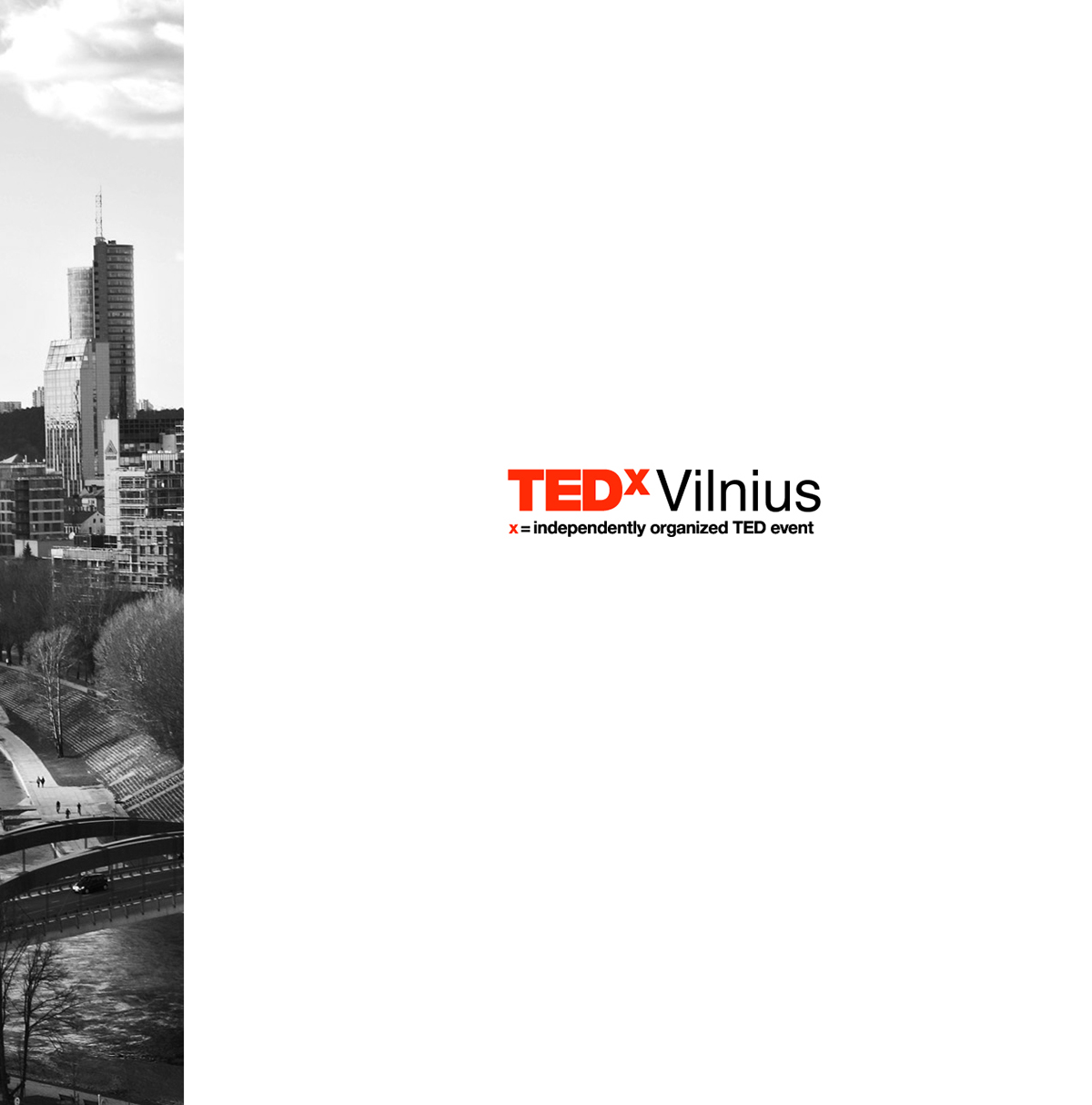 TEDx TED minimal tedxvilnius redesign White red type