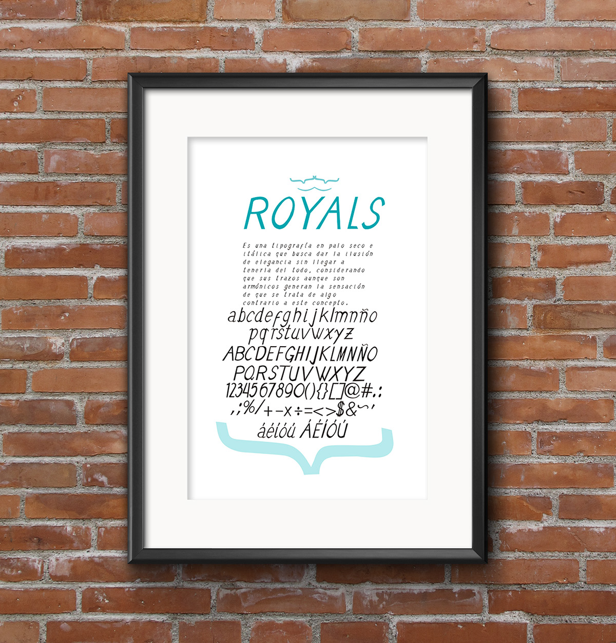 Royals font typo tipografia tipografia letras letters crown blue Lorde