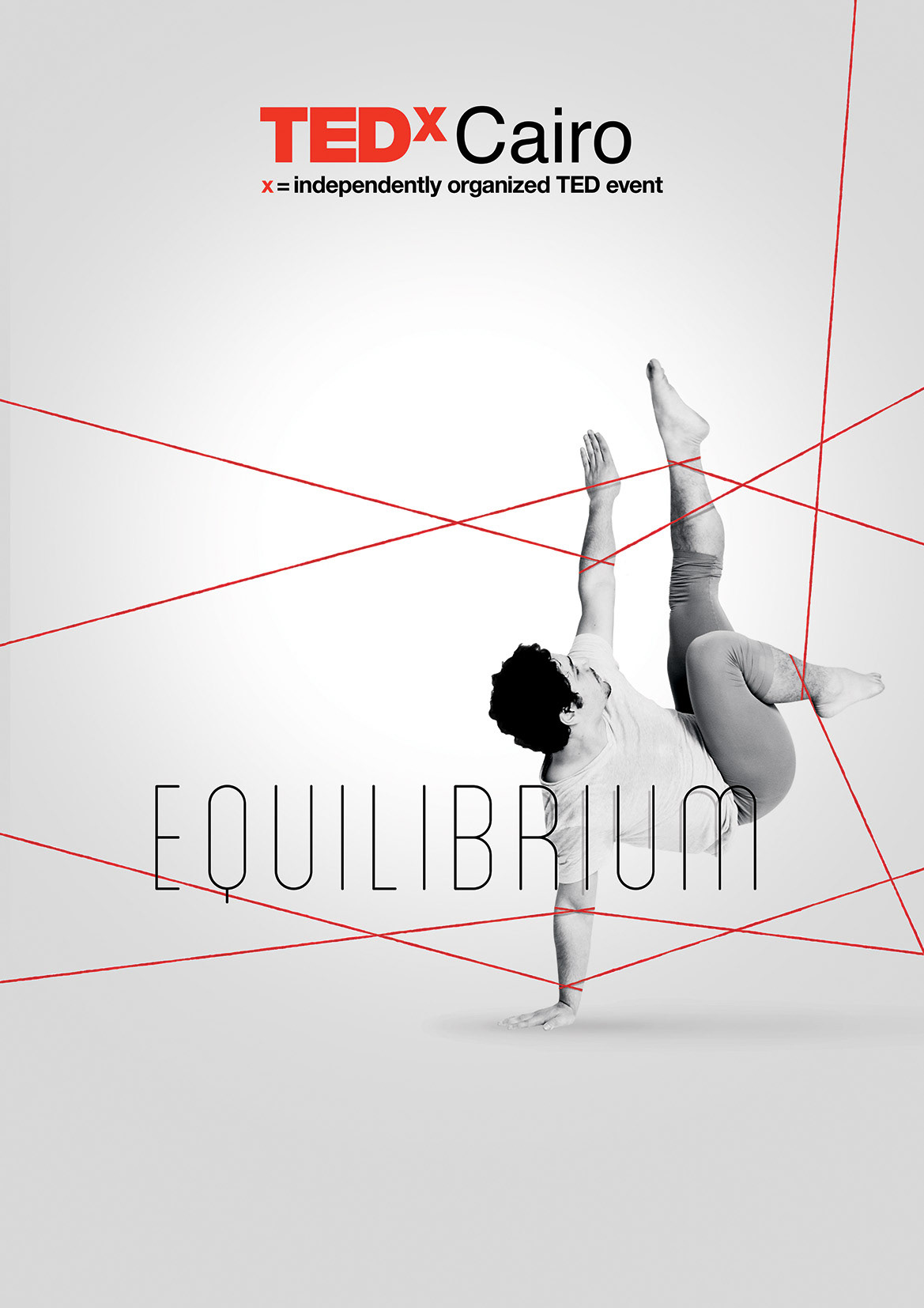 poster posters TEDxCairo TED TEDx contemorary contemporary dance dancer equilibrium cairo red Threads