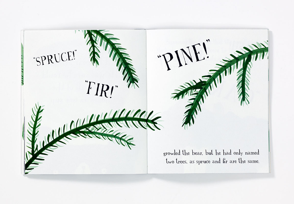 childrens book book design ink norwegian folk tale fox and the bear