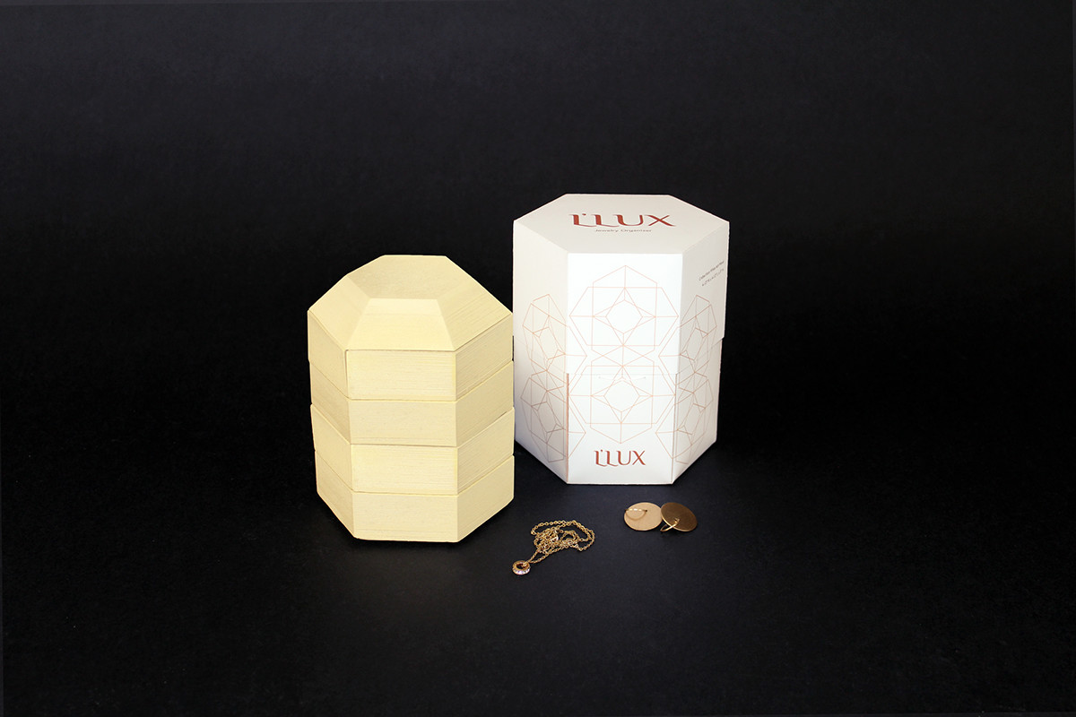 adobeawards storage system product design  package design  Identity Design Jewelry organizer L'Lux Modular System