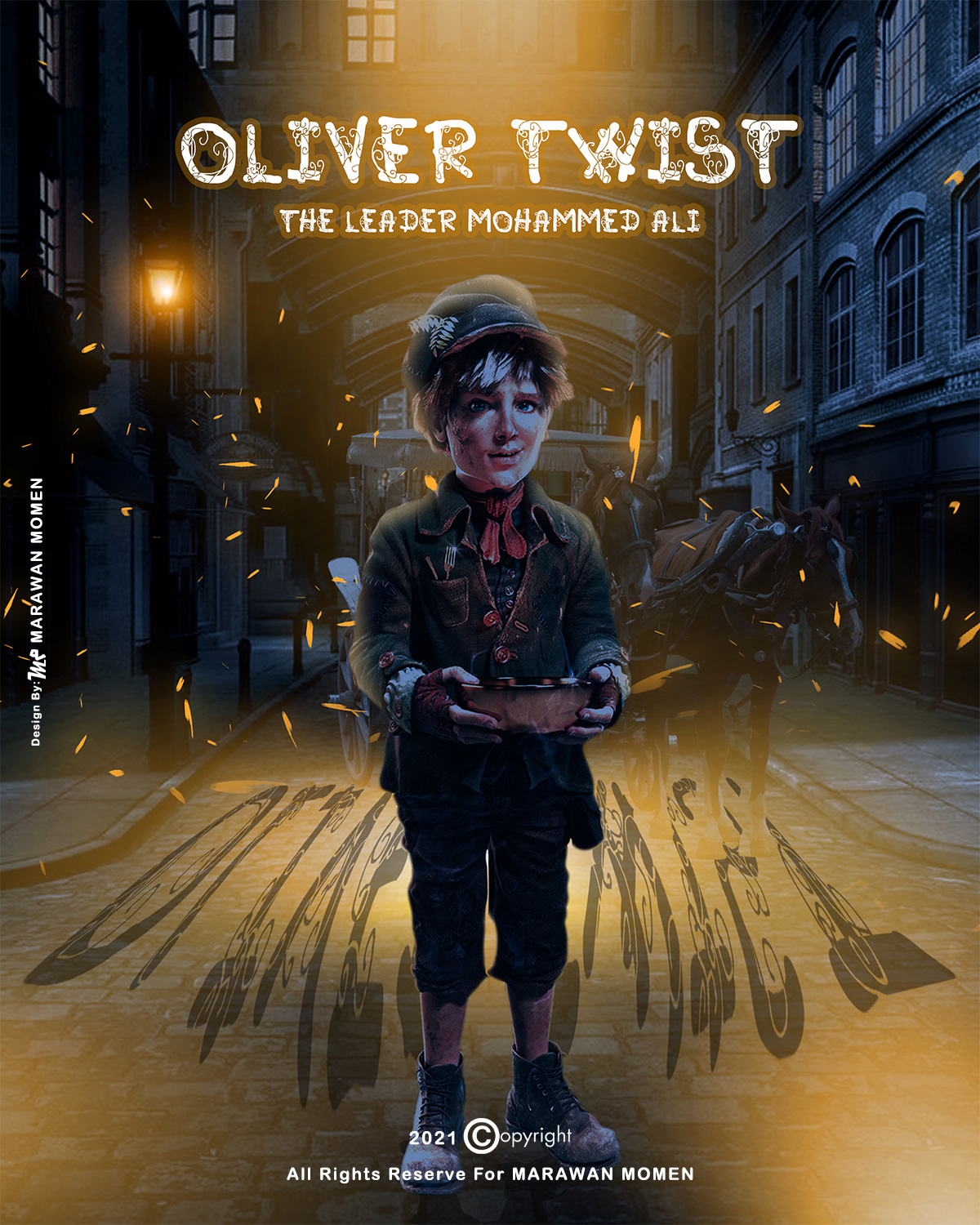 artwork banner book cd cover design Drawing  graphic design  novel Oliver Twist