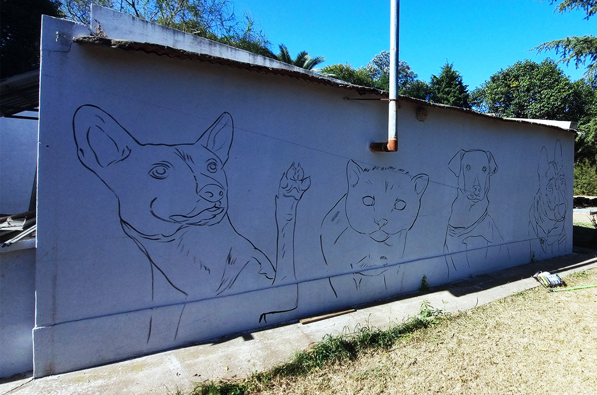 dogs Graffiti Mural mural art wall painting Street Art  painting   dog Pet streetart
