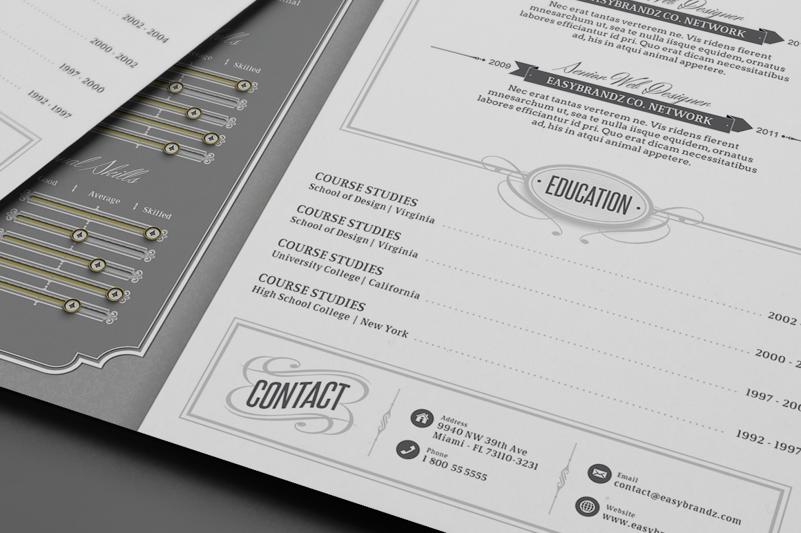 curriculum Vitae CV design Employment Interface job letter minimalist psd Resume template Work 