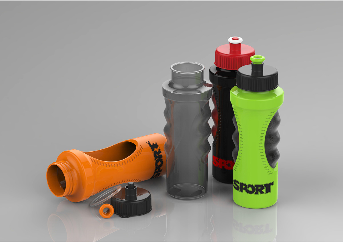 sports bottle walking plastic Rhinoceros keyshot Outdoor drink flexible running