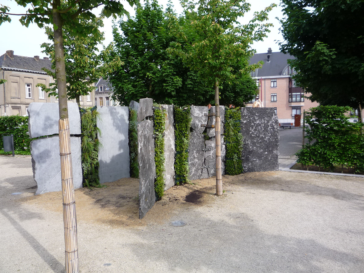 Permanent Installation - public art stone urban integration