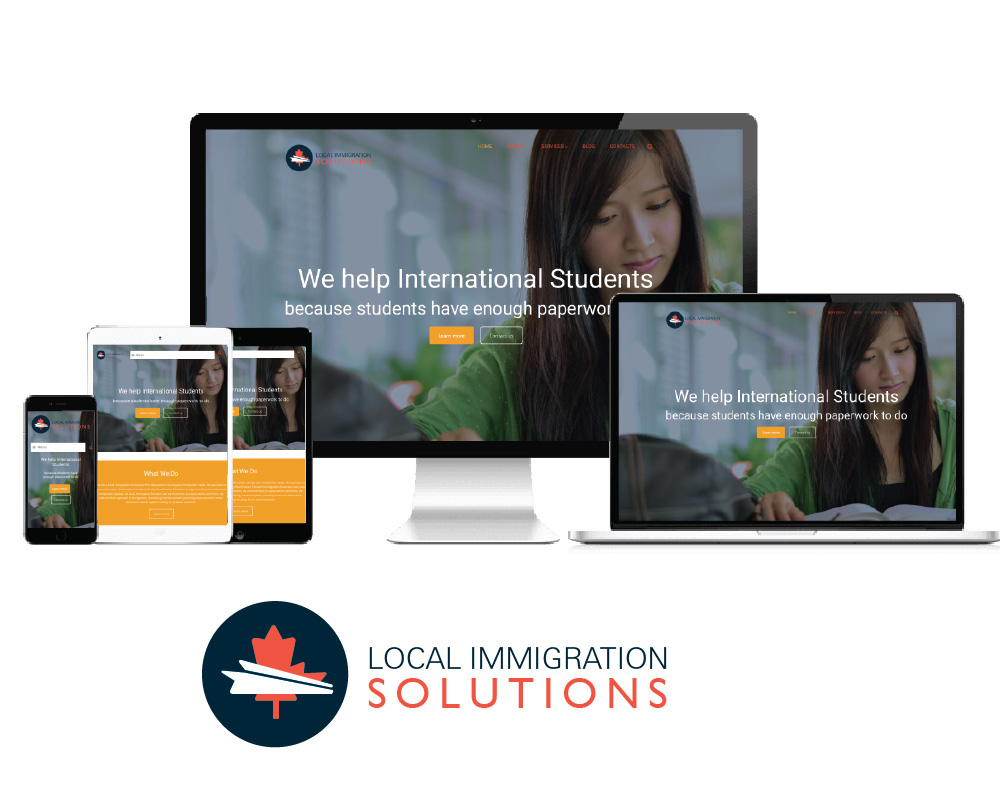 responsive websites immigration consultant Logo Design