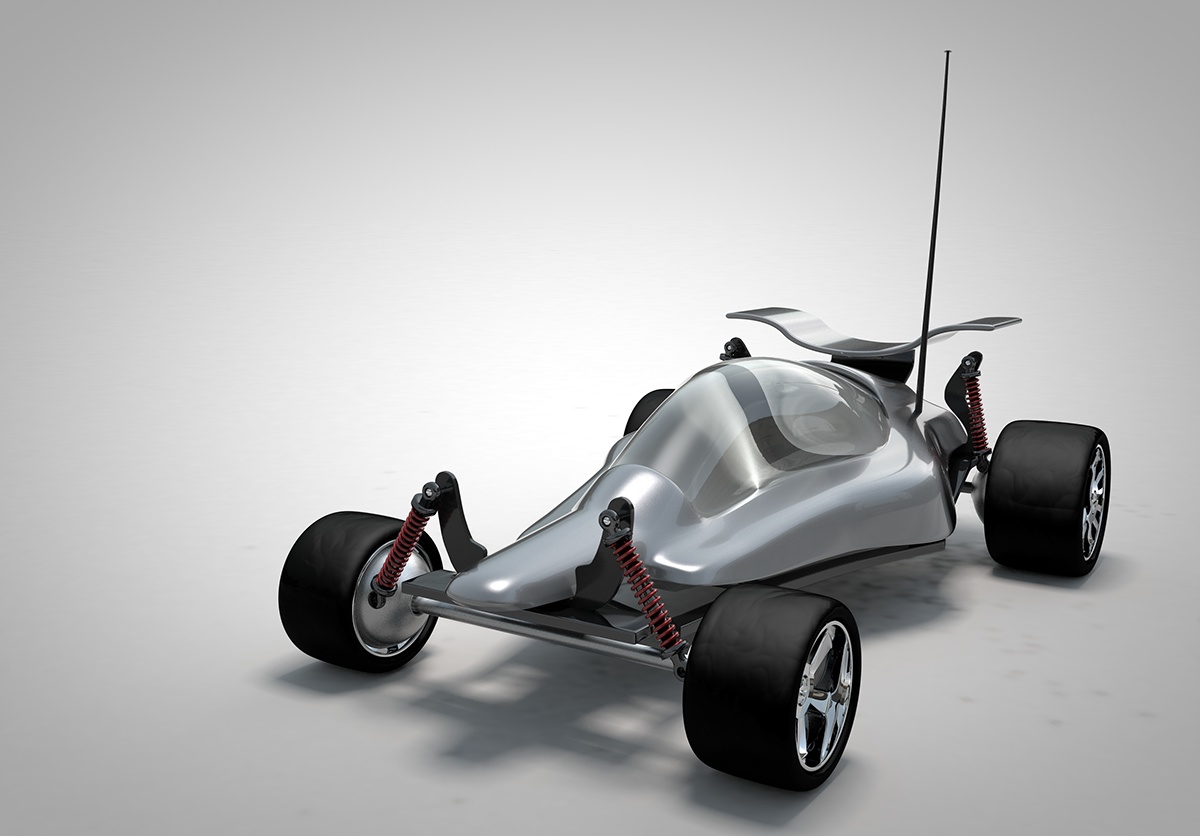 3D 3D Visualization race car toy