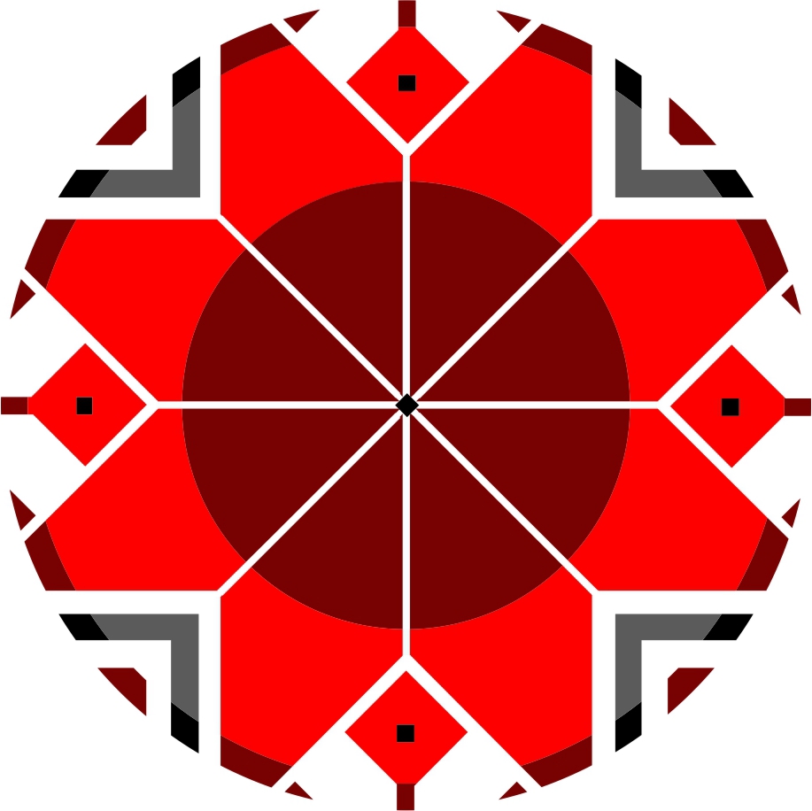 logo shop circle ornament belarus red