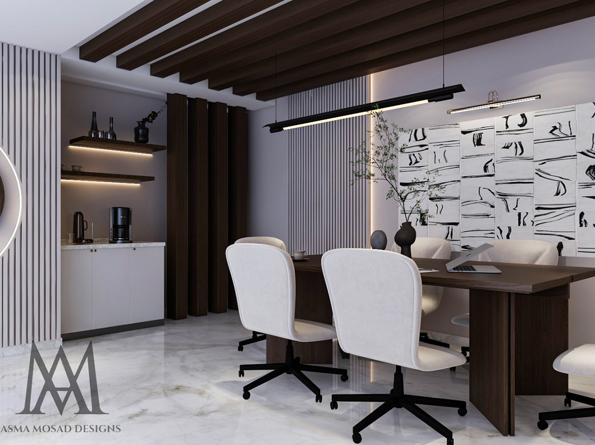 Office Design office furniture interior design  architecture meeting meeting room visualization modern vray 3ds max