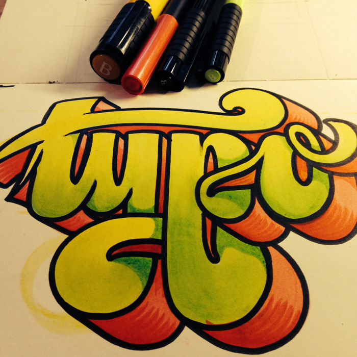 type Script sketchbook sketch markers rendering logos branding typedesign Custom lettering hand drawn