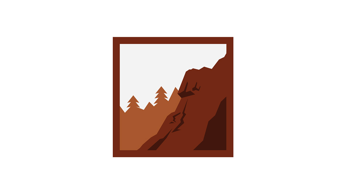 graphic design art creative mountain logo brand color brown orange nonprofit photoshop illustator