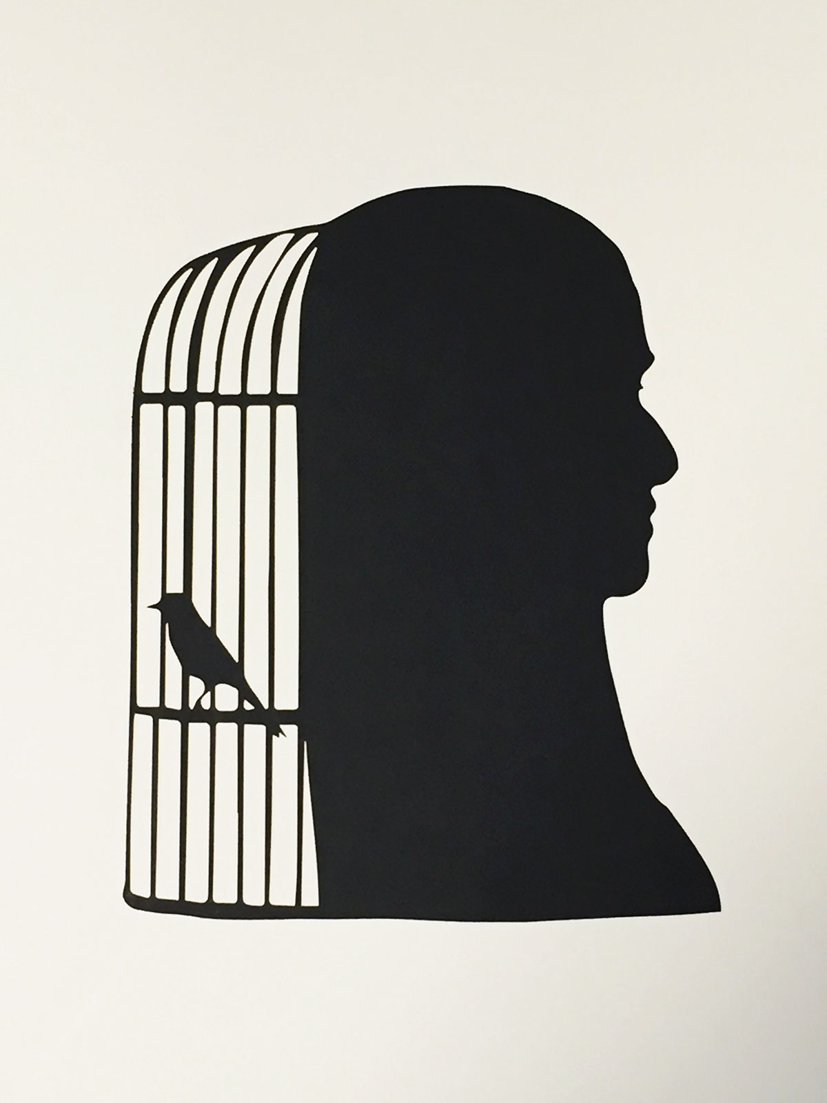 cage bird Silhouette