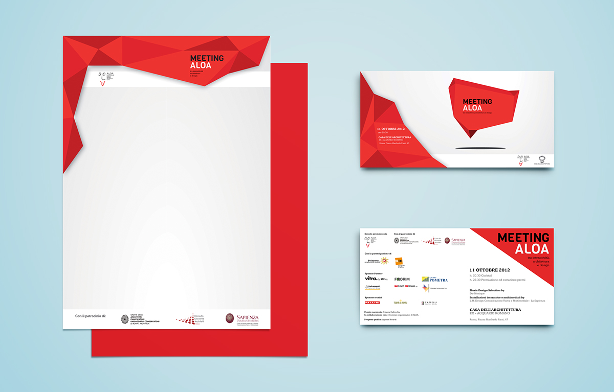Communication Design Triangles red