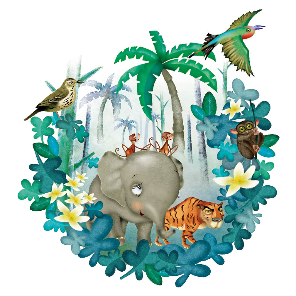 art artwork animals jungle sumatra ıllustration ıllustrator artist artworking childrensbook
