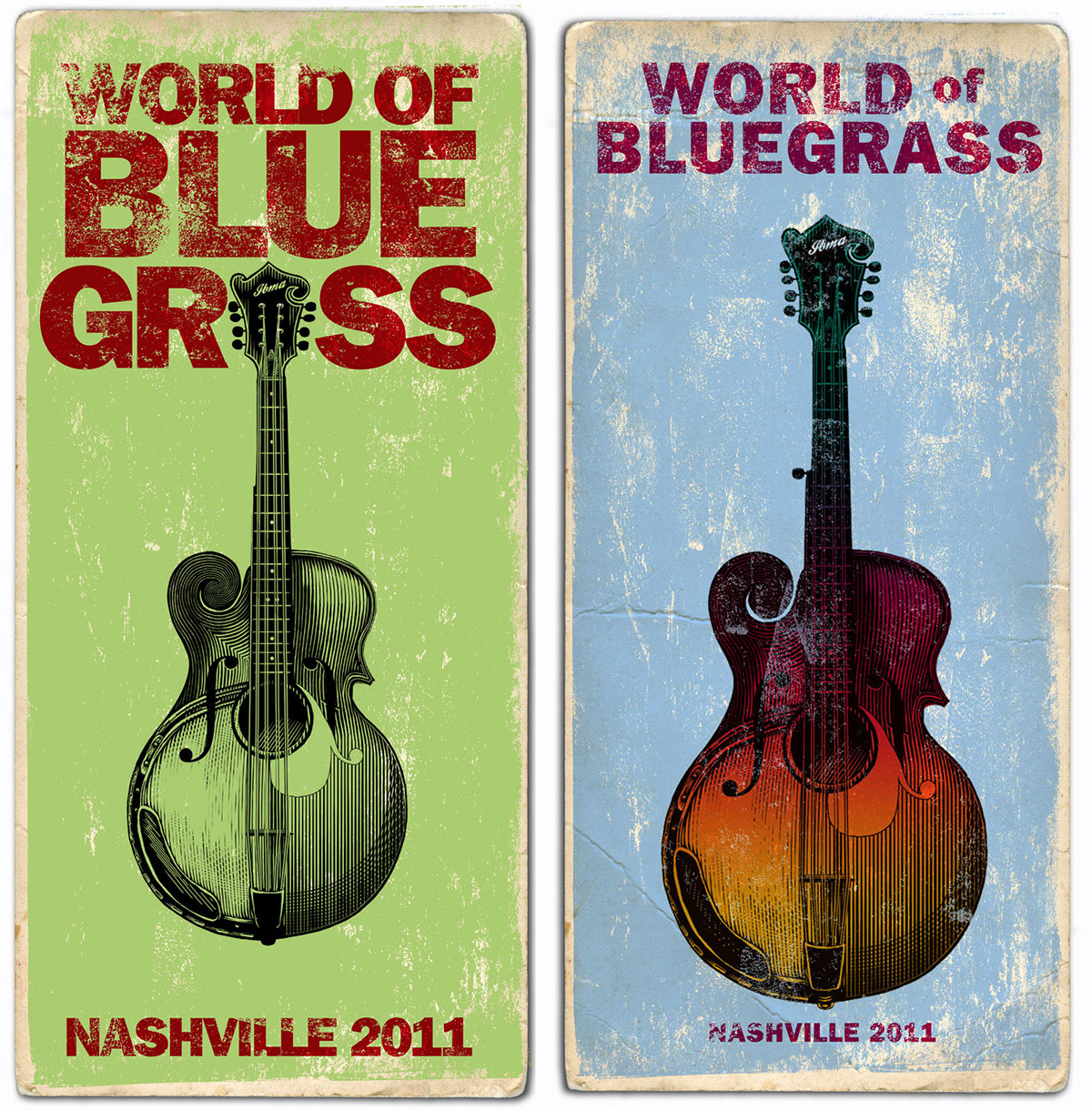 bluegrass poster Kurt Lightner etching scratchboard guitar Violin mandolin Banjo IBMA Buddy Jackson Nashville